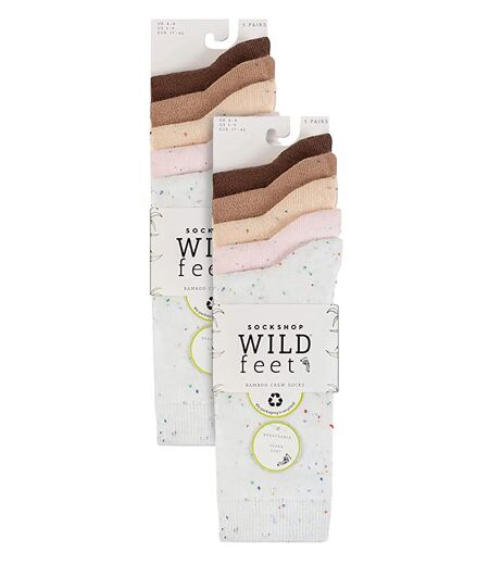 Wildfeet - 10 Pack Ladies Bamboo Patterned Socks