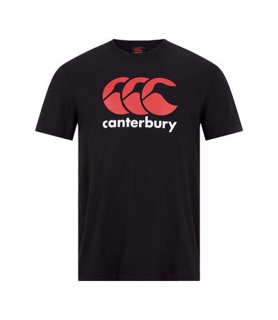 Canterbury Mens Logo T-Shirt (Black/White/Red)