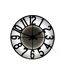 Paris Prix - Horloge Murale à Led romains 105cm Marron