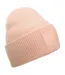 Unisex Adult Tonal Patch Cuffed Beanie Peach Beechfield-2