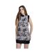 Robe femme sans manche motifs imprimés col montant