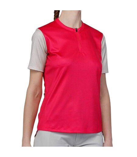 Maillot De Cyclisme Motif/style Blocs De Couleurs Femme Fuchsia Bicycle Line