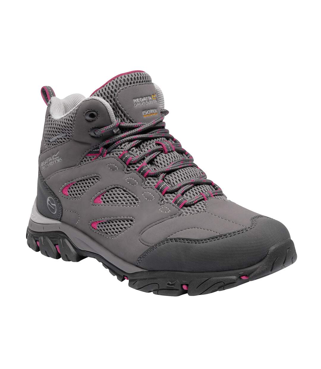 Regatta Womens/Ladies Holcombe IEP Mid Hiking Boots (Steel/Vivacious) - UTRG3705