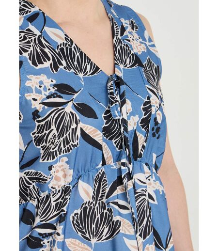 Robe satinée, motif fleurs d'Orient