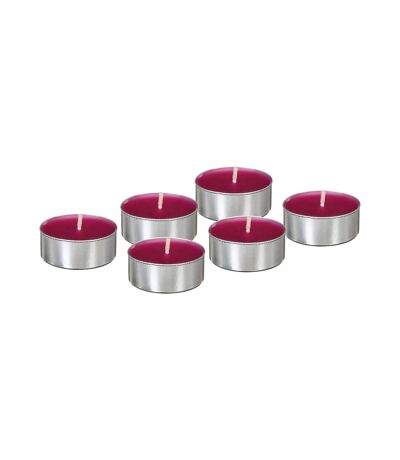 Lot de 6 bougies colorées - Diam. 3,8 cm - Prune