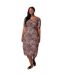 Womens/ladies leopard print ruffles plus midi dress brown/black/white Dorothy Perkins