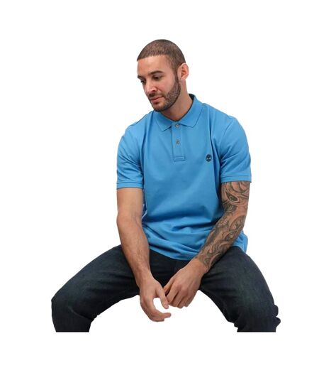 Polo manches courtes homme bleu Timberland