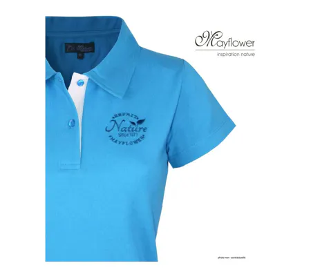 Polo MAYFLOWER LEONOR1 bleu en maille piquée : le style sport-chic