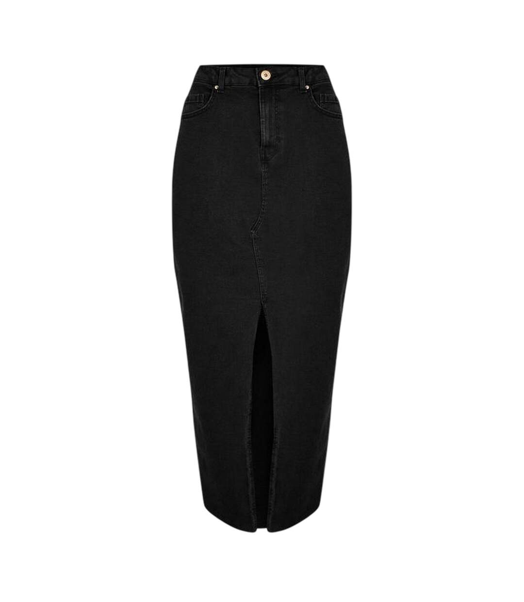 Jupe Droite Femme Noir Pieces-1