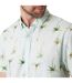 Mens Palm Print Regular Short-sleeved Shirt Sky Blue Saltwell-4