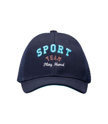 Childrens/kids Kempsey Baseball Cap Navy Blue Bejo