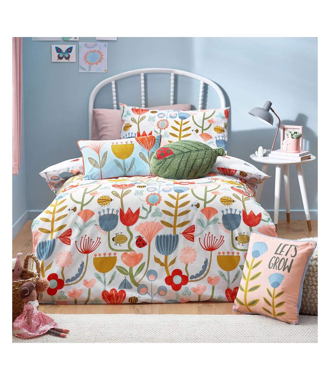 Little nature floral duvet cover set multicoloured Little Furn-3