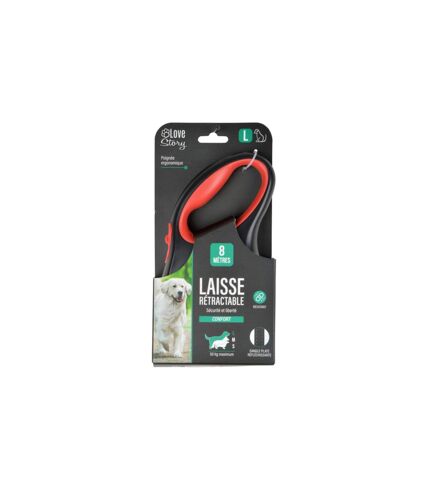 Laisse Rétractable Chien Résistante 20cm Rouge