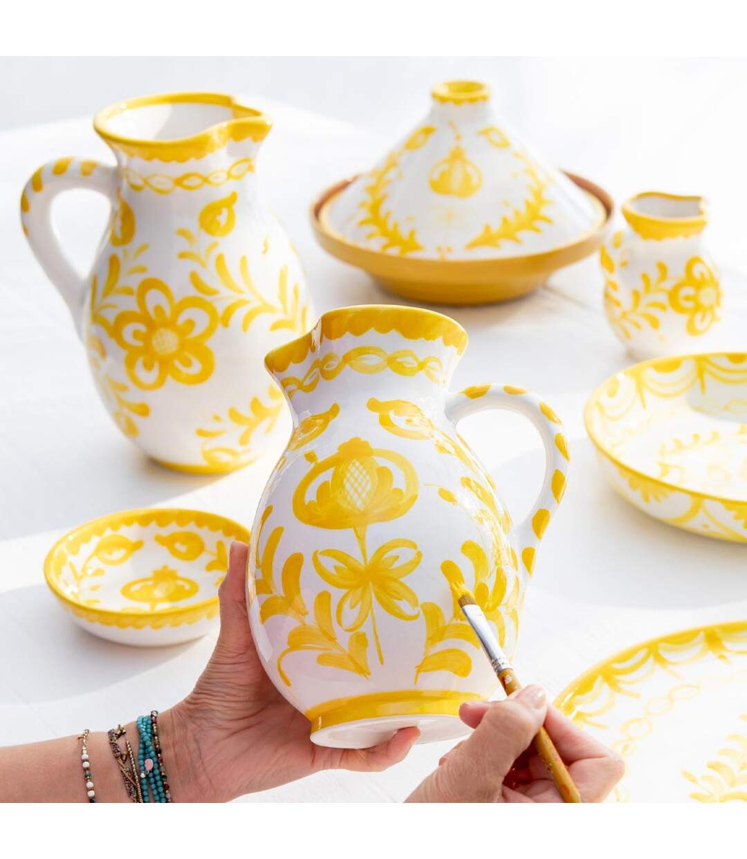 Pichet en Céramique Granada 1,6L Jaune-3