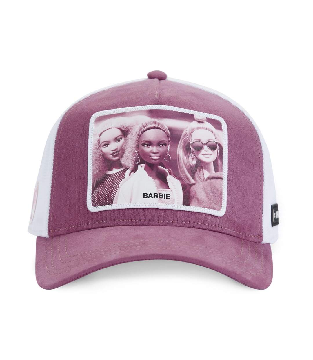 Casquette femme trucker en suedine finitions premium Barbie Capslab-2