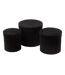 Lot de 3 Boîtes de Rangement Rondes Vaughn 27cm Noir-1