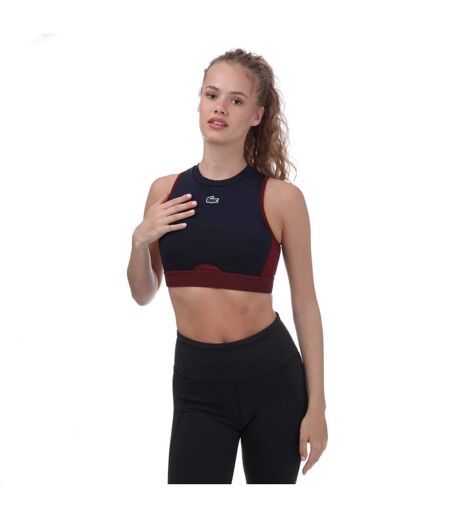 Womens/ladies Sport Stretch Sports Bra Navy Lacoste