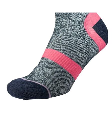 Socquettes Femme Bleu Marine Mauve 1000 Mile