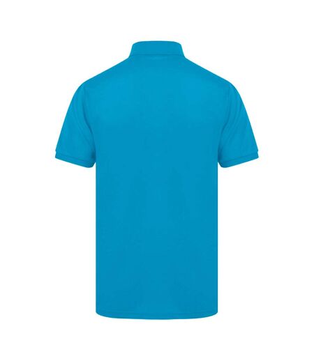 Polo à manches courtes homme bleu moyen Henbury