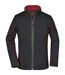 Veste Softshell Femme Noir Rouge James And Nicholson-1