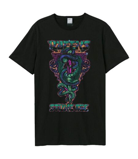 T-shirt Style Queens Of The Stone Age Serpent Triangle Adulte Noir Amplified