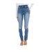 Womens/ladies High Waist Skinny Jeans Mid Blue I Saw It First-2