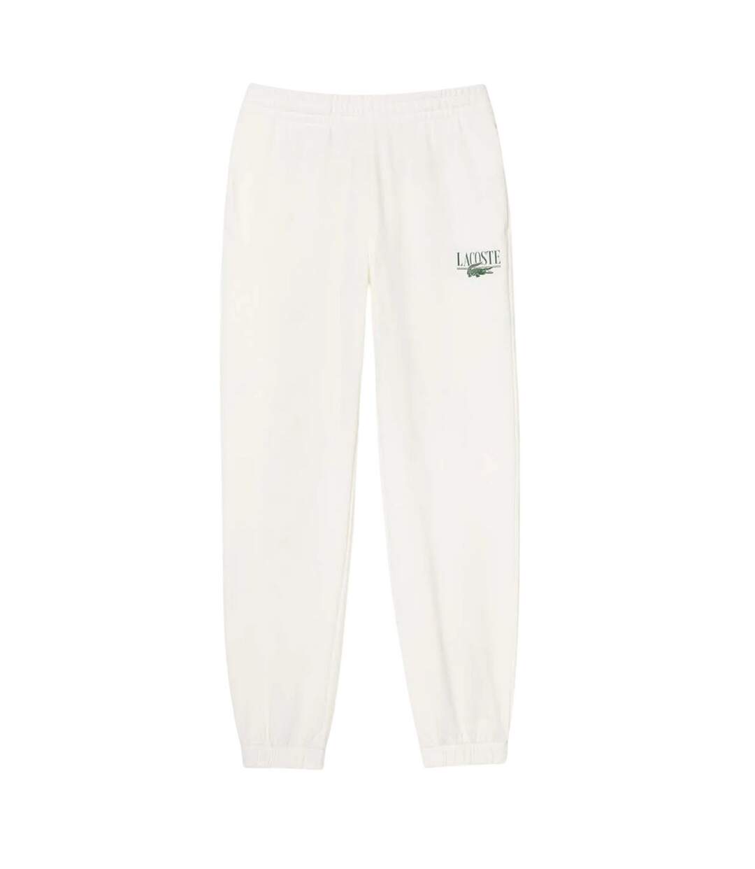 Womens/ladies Straight Leg Jogging Bottoms Cream Lacoste-1