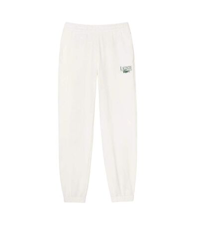 Womens/ladies Straight Leg Jogging Bottoms Cream Lacoste