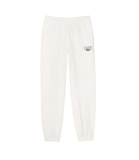 Womens/ladies Straight Leg Jogging Bottoms Cream Lacoste