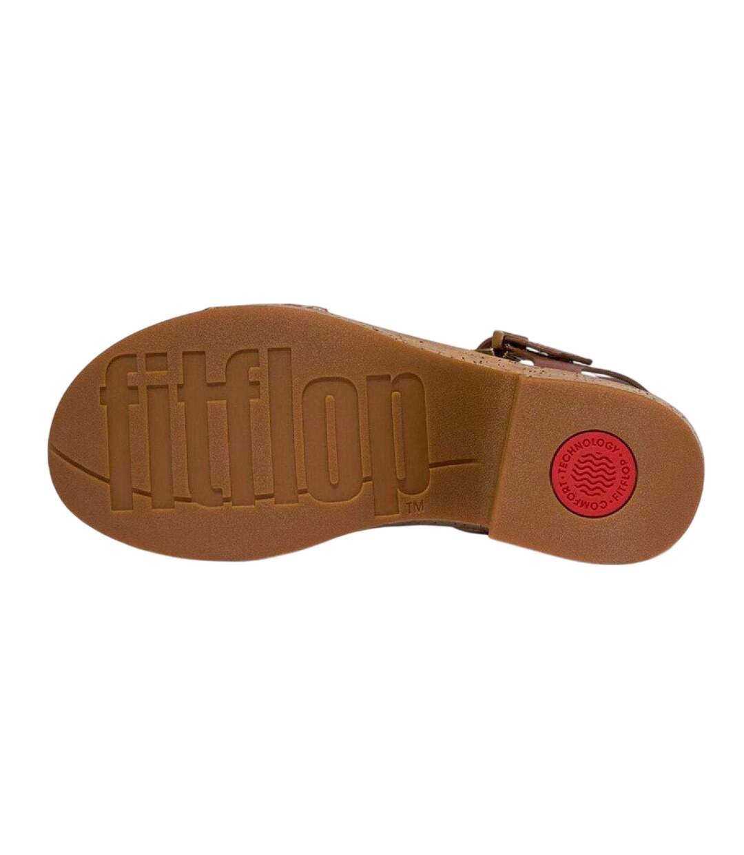 Womens/ladies Leather Platform Platform Sandals Tan FitFlop-4