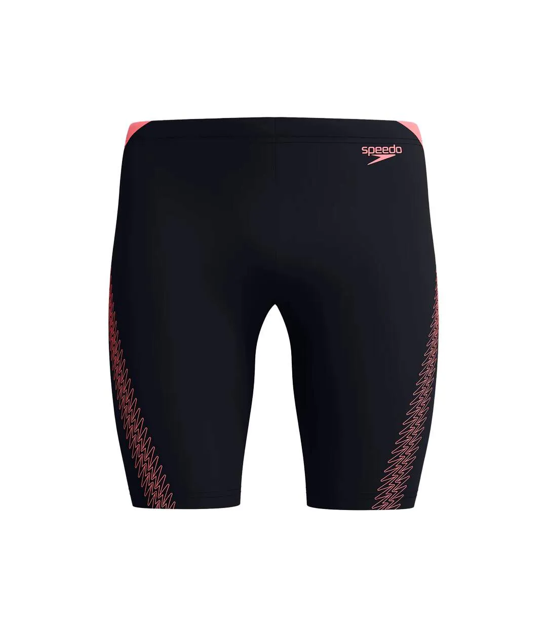 Mens Hyperboom Placement Geometric Jammer Shorts Black Pink Speedo-2
