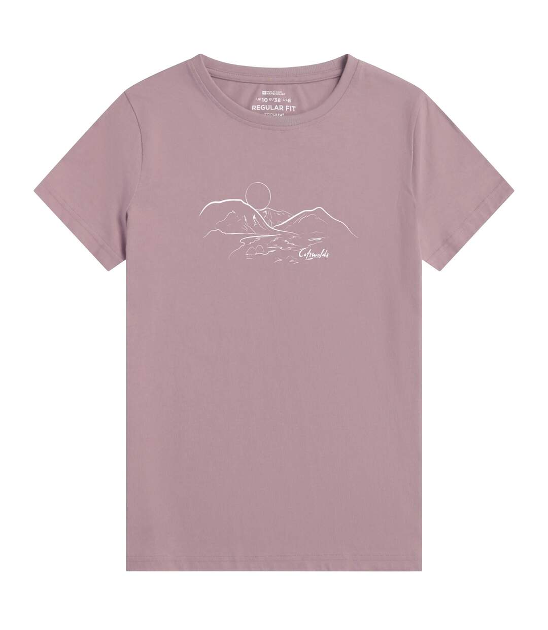 T-shirt Graphique Manches Courtes Cotswolds Femme Rose Mountain Warehouse-1