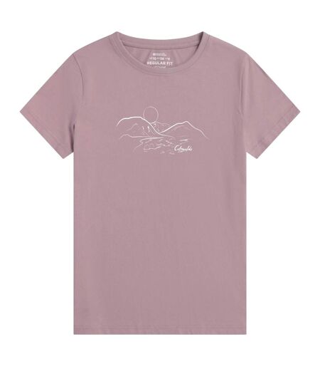 T-shirt Graphique Manches Courtes Cotswolds Femme Rose Mountain Warehouse