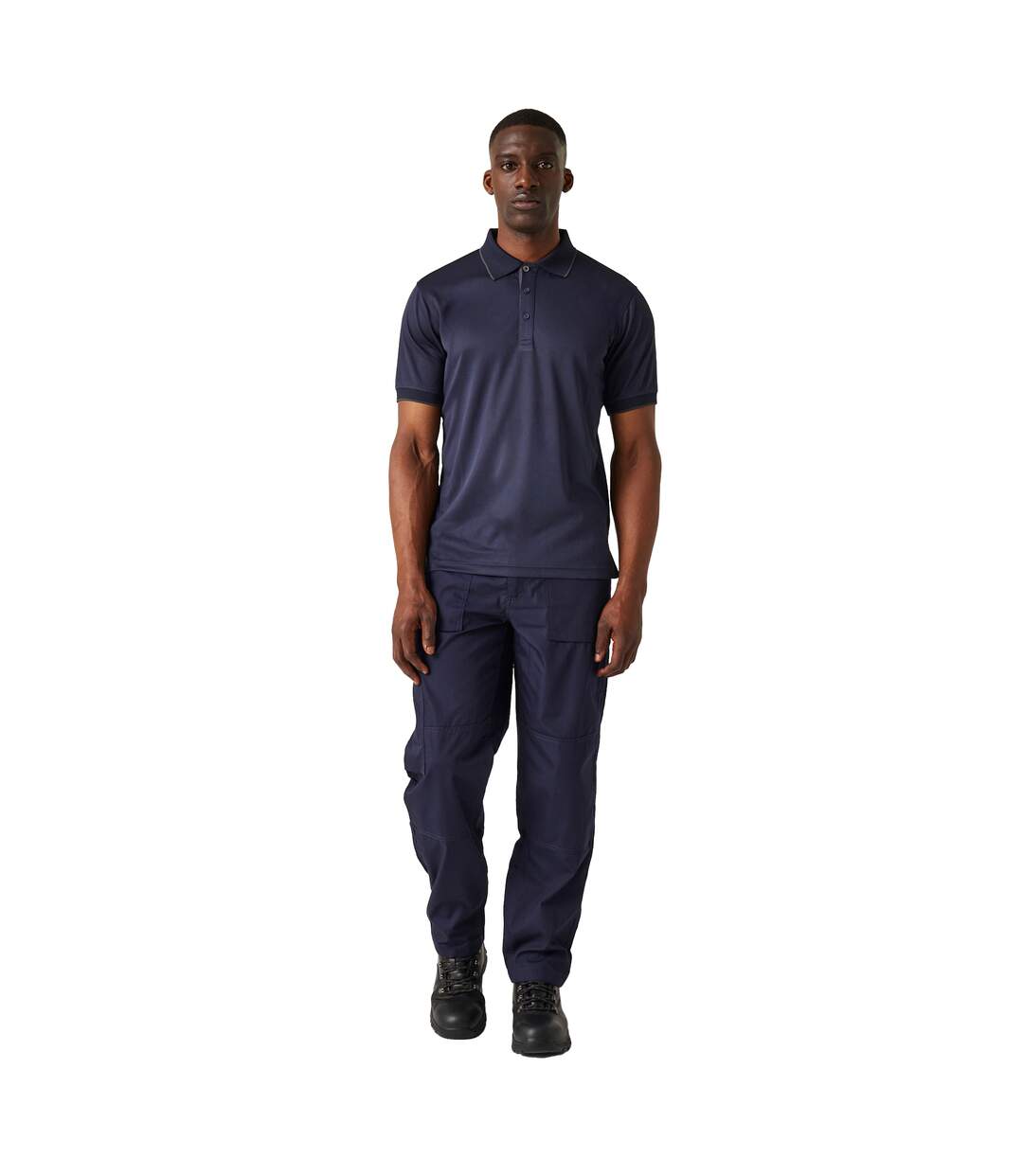 Mens Short-sleeved Polo Shirt Navy Seal Grey Regatta Professional-1