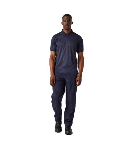 Mens Short-sleeved Polo Shirt Navy Seal Grey Regatta Professional