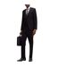 Mens Virgin Wool Trousers Black Boss-1