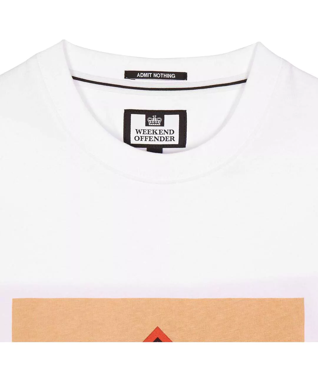 T-shirt Motif/style Attaque Massive Blue Lines Homme Blanc Weekend Offender-4