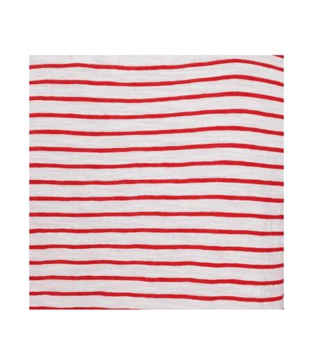 T-shirt Manches Roulées Motif/style Rayé Femme Rouge Lazy Jacks