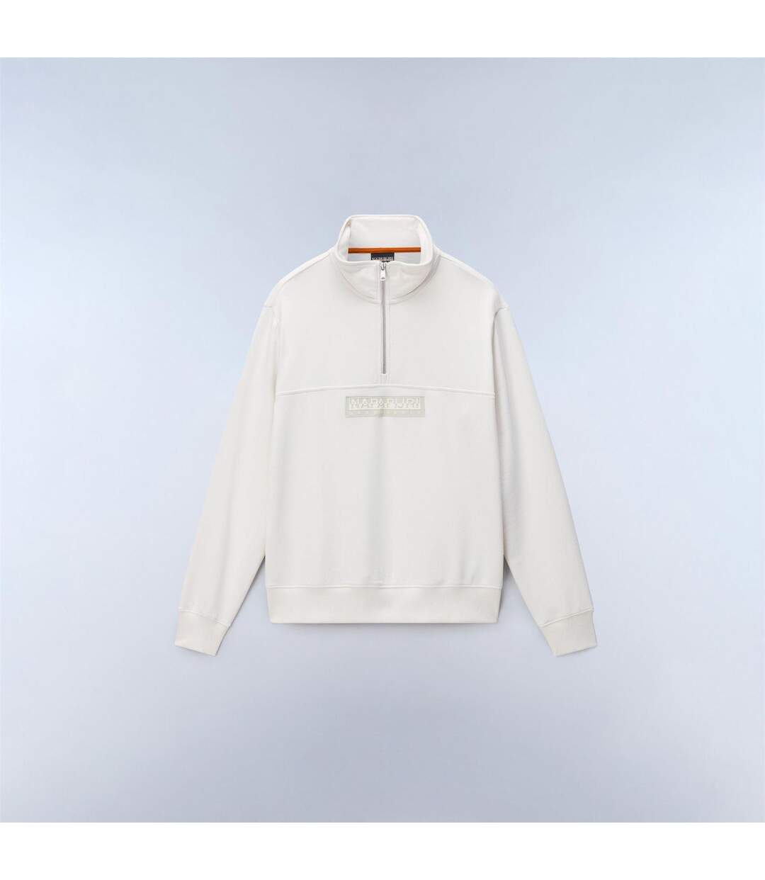 Mens Box Logo Sweatshirt White Napapijri-1