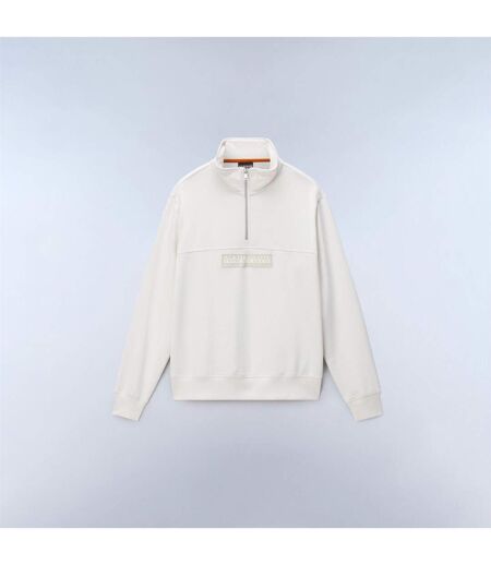 Mens Box Logo Sweatshirt White Napapijri