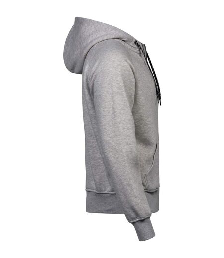 Mens Full Zip Hooded Sweatshirt Heather Grey Tee Jays
