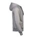Mens Full Zip Hooded Sweatshirt Heather Grey Tee Jays-3