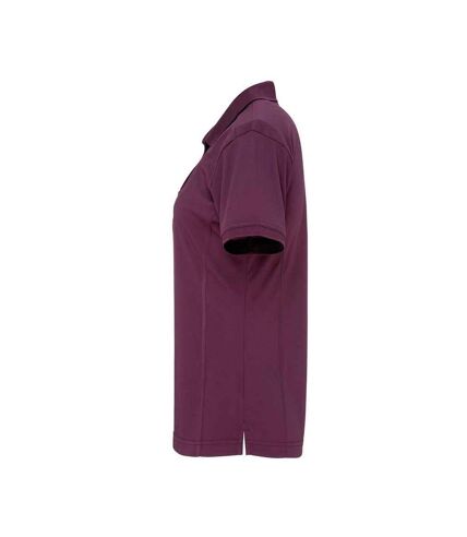 Polo coolchecker femme aubergine Premier