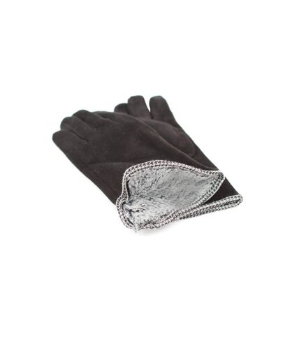 Eastern Counties Leather Womens/Ladies Gaby Faux Suede Touch Screen Gloves (Black) (One size)