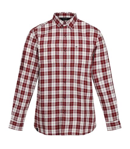 Mens lance checked shirt syrah red Regatta