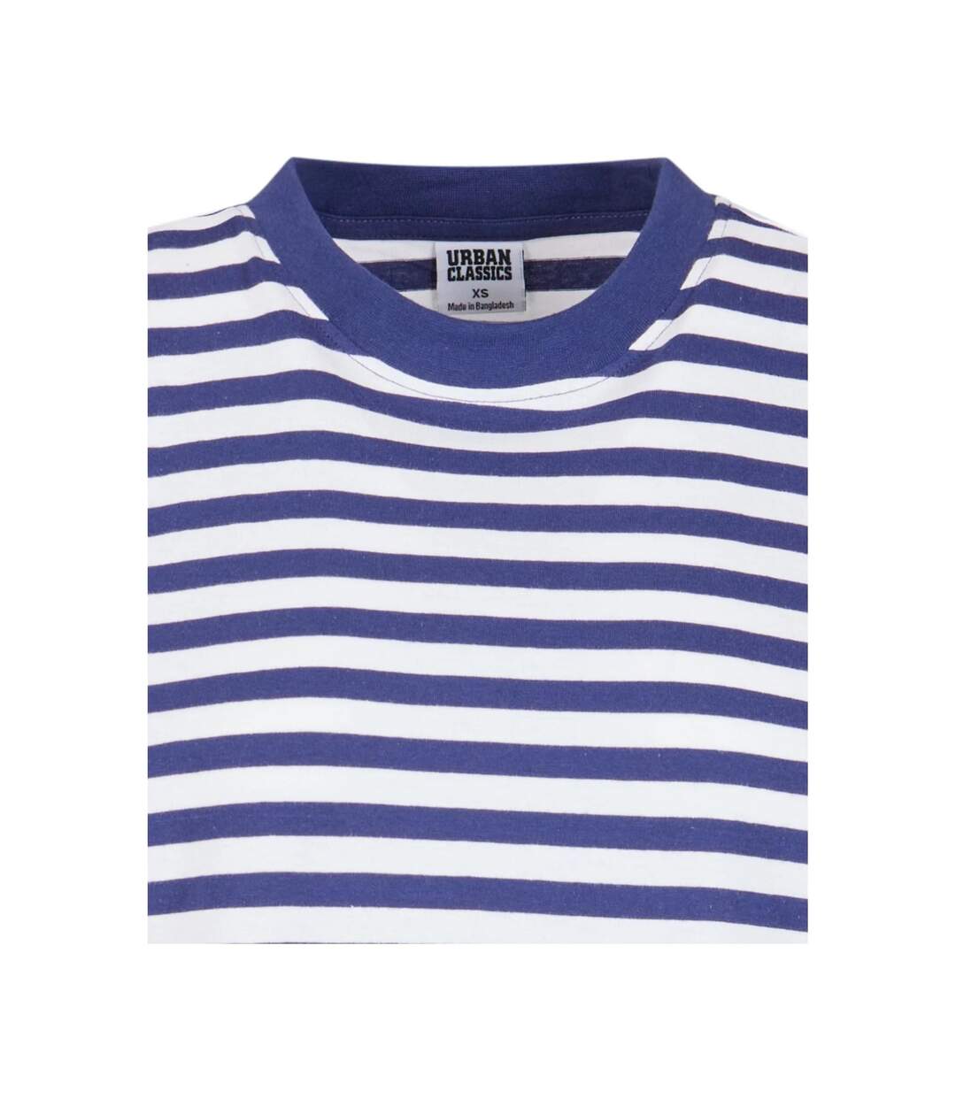 Womens/ladies Striped Oversized T-shirt Dress White Dark Blue Urban Classics-4