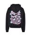 Mens Flower Wave Full Zip Hoodie Black Lost Youth-3