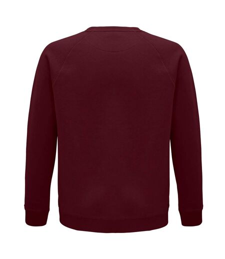 SOLS Unisex Adult Space Organic Raglan Sweatshirt (Burgundy)