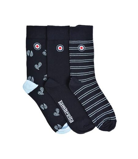 Chaussettes Motif/style Assorti Homme Bleu Marine Bleu Ciel Lambretta