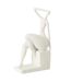 Statuette Femme Assise Moderne 31cm Blanc-1